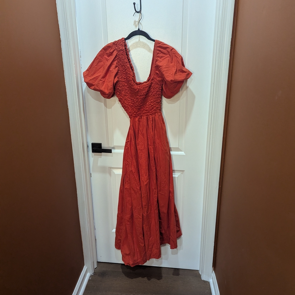 Free People Vibrant Red Midi Dress - Picture 2 of 4